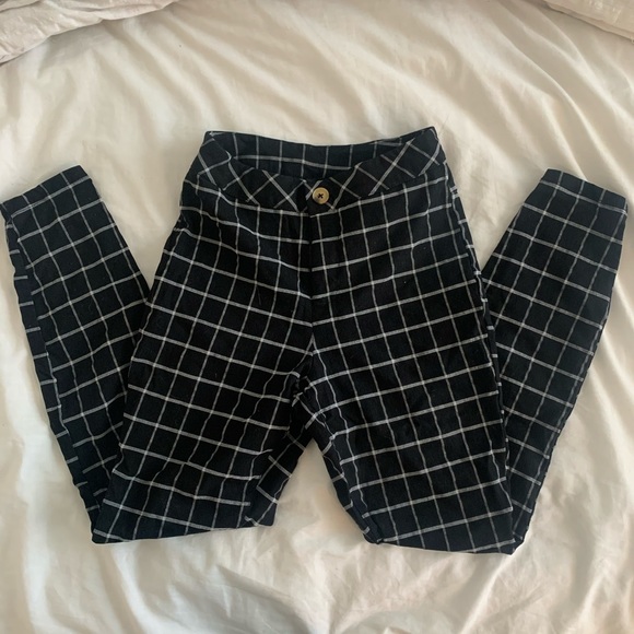 PS/LA Pants - PS/LA Black & White Checkered Stretch Pant | XS